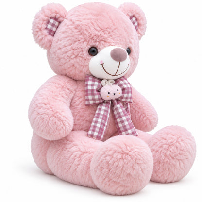 Bunny Bow Teddy pink side view