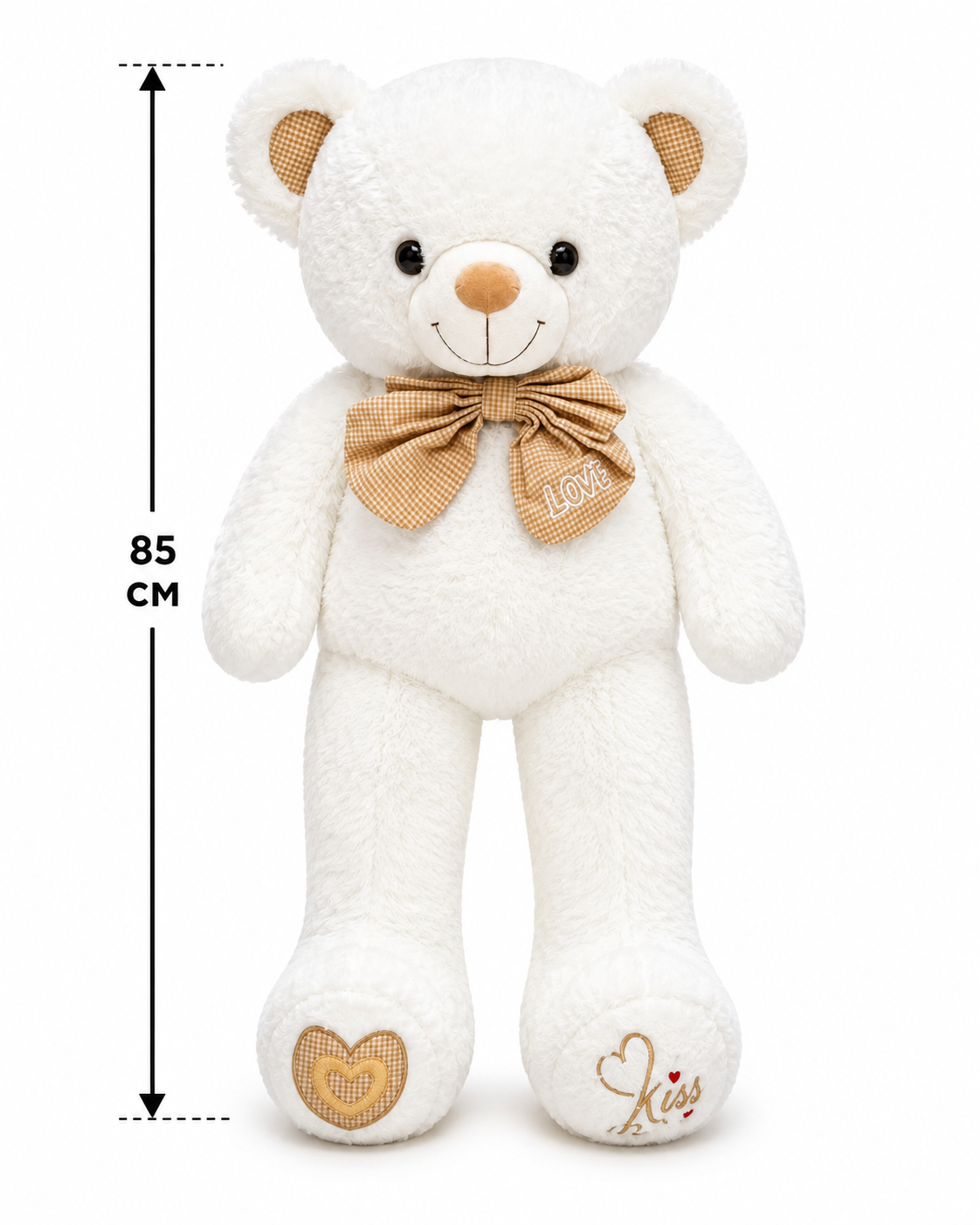 CuddleLove Teddy Bear – 85cm Soft Plush Teddy with Bow