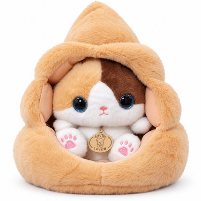 Cozy Kitty Hideaway plush front view