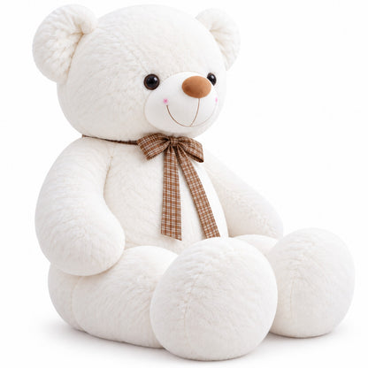 CuddleBow Giant Teddy white side view