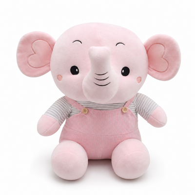 45cm Cute Elephant Plush Toy – Soft Cuddly Elephant Doll with Heart Ears