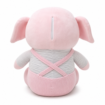 Dreamy Pink Elephant Plushie – Soft Cuddle Elephant Toy with Cute Outfit