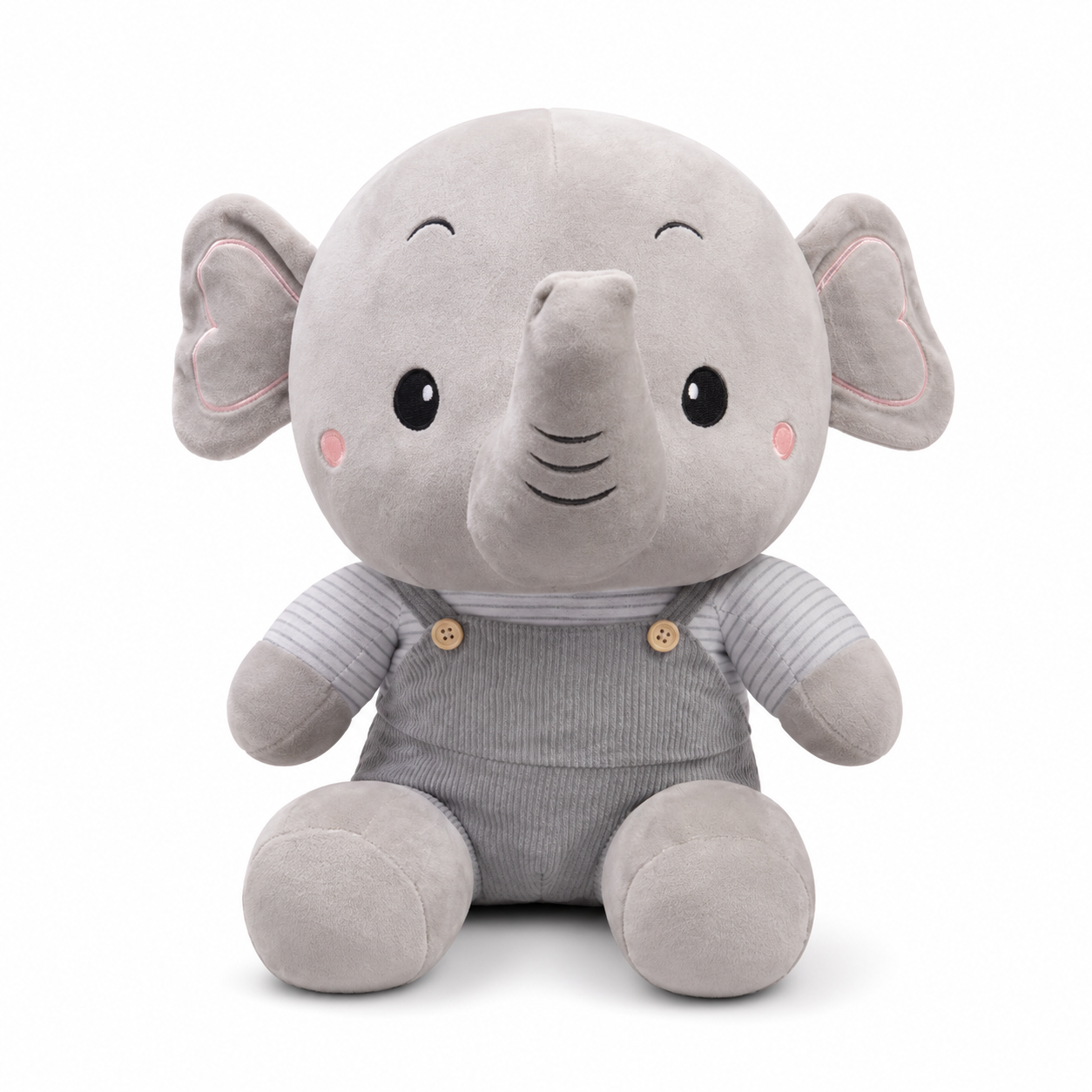 45cm Cute Elephant Plush Toy – Soft Cuddly Elephant Doll with Heart Ears