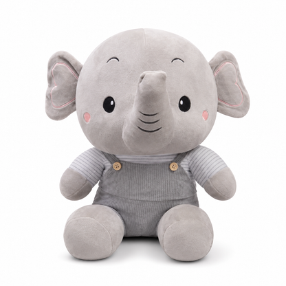 45cm Cute Elephant Plush Toy – Soft Cuddly Elephant Doll with Heart Ears