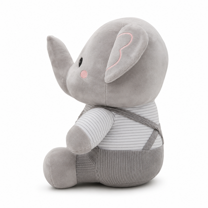 45cm Cute Elephant Plush Toy – Soft Cuddly Elephant Doll with Heart Ears