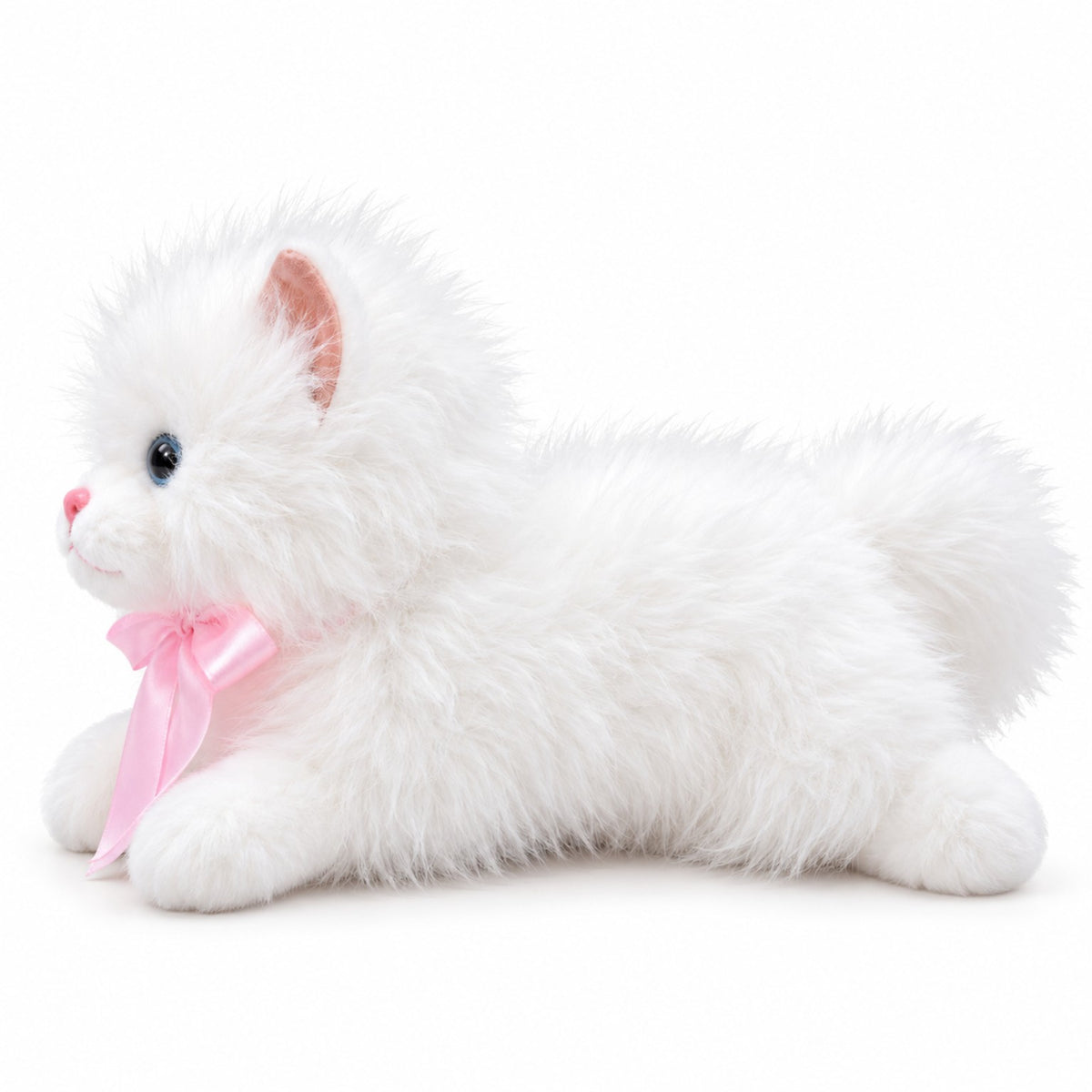 Fluffy Ribbon Kitty white side view