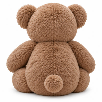Heart Kiss Cuddle Teddy brown back view