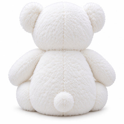 Heart Kiss Cuddle Teddy white back view