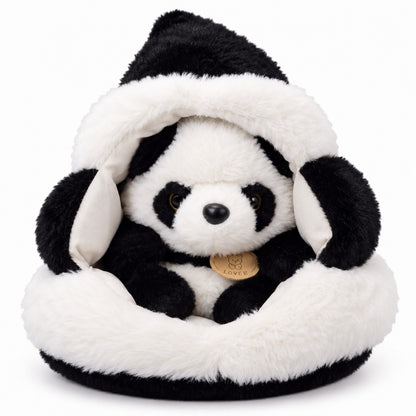 Panda Hut Plushie front view
