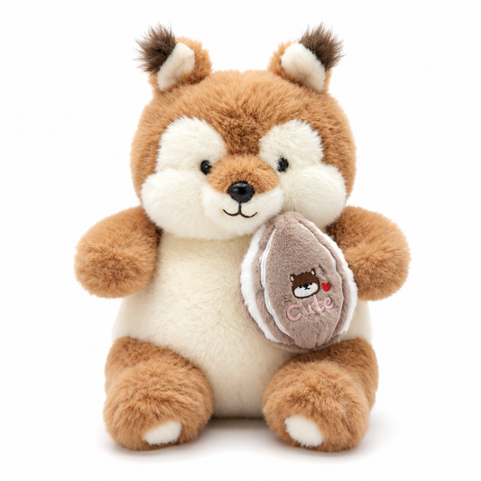 45cm Fluffy Chipmunk Plush Toy with Cute Mini Bag – Soft Stuffed Animal