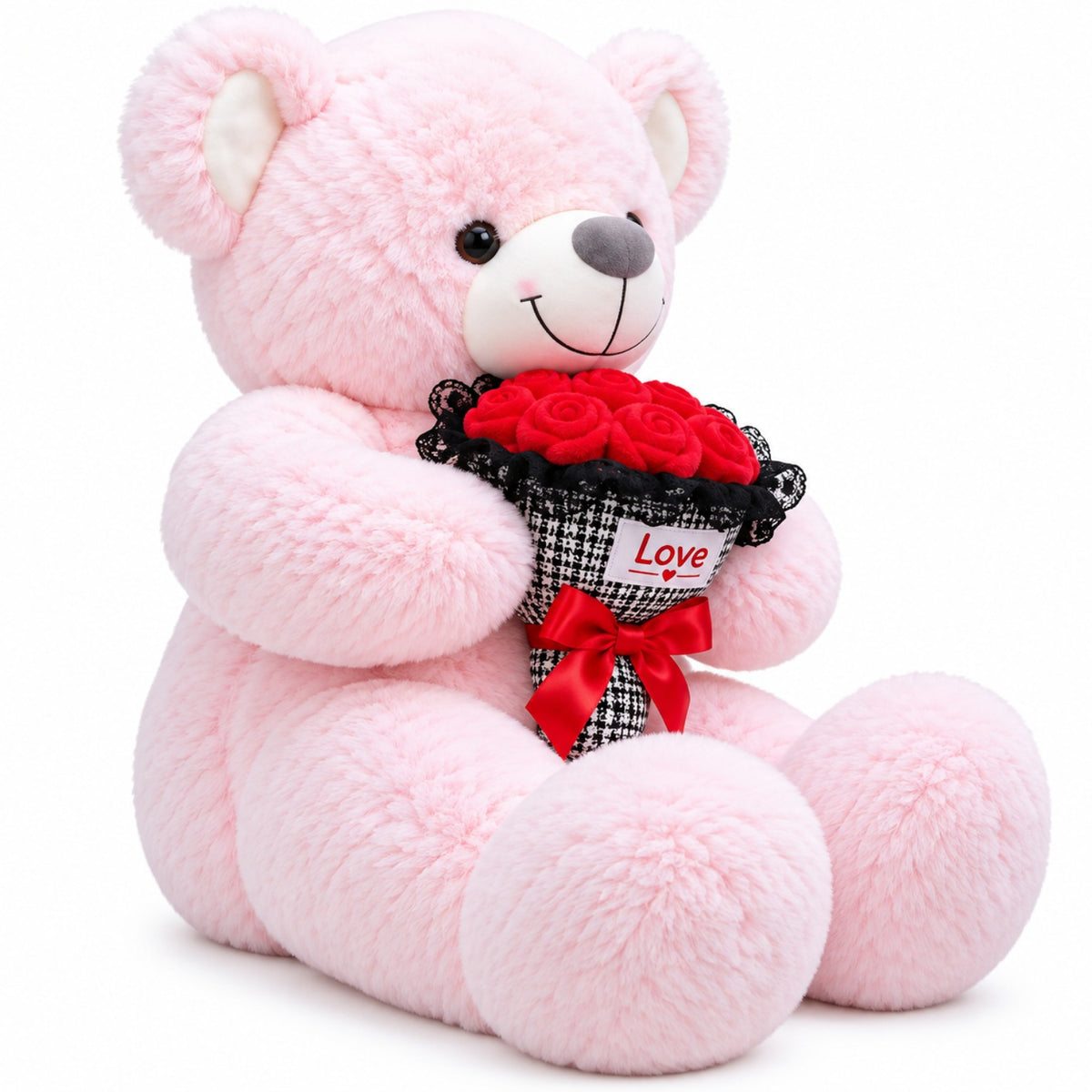 Rosie Bouquet Teddy pink side view