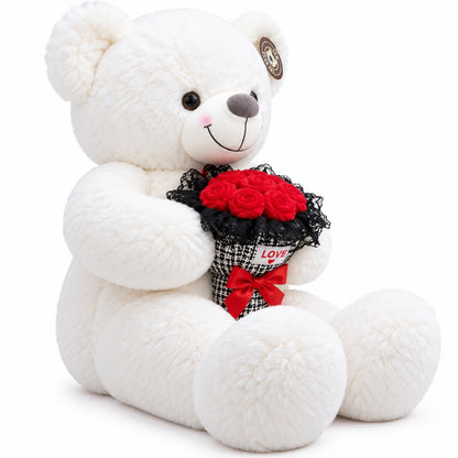 Rosie Bouquet Teddy white side view