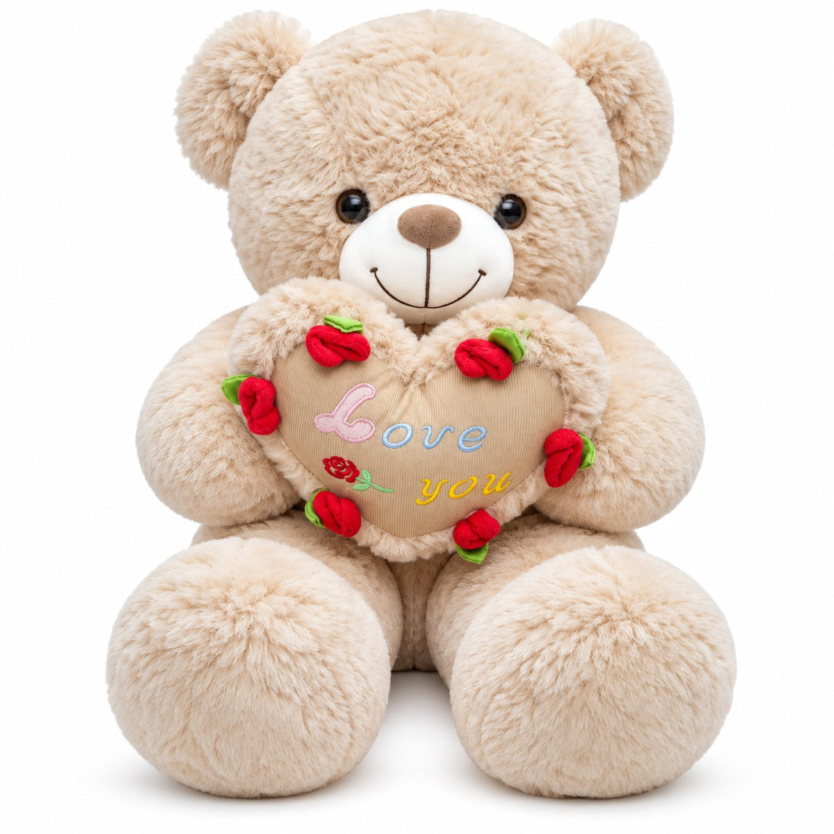 Rosy Heart Teddy brown front view