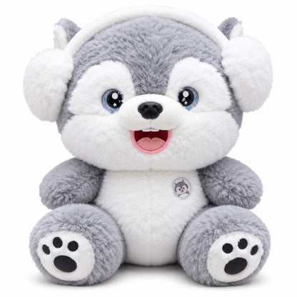 Snowy Tunes Husky 40cm front view