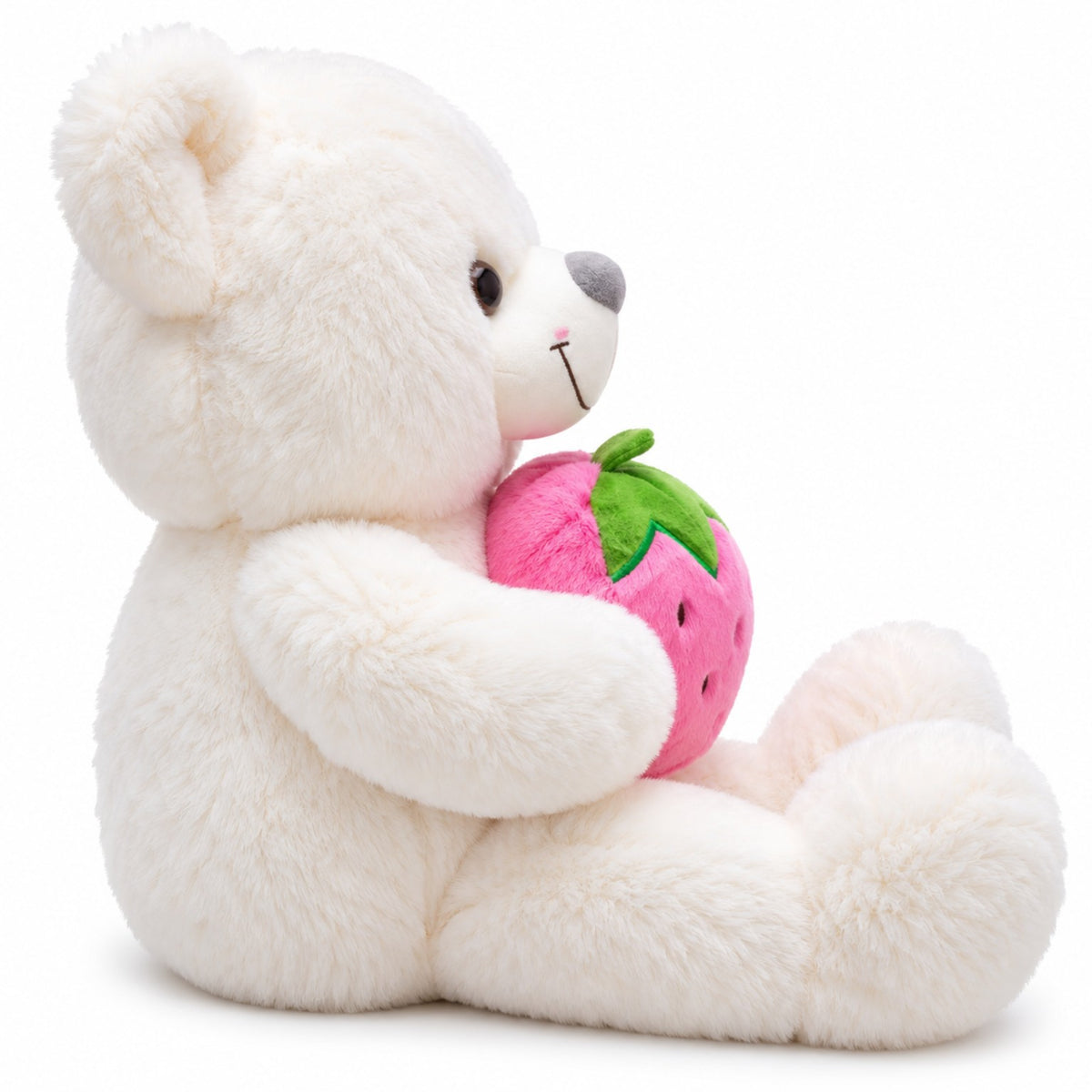 Strawberry Sweetheart Teddy white side view