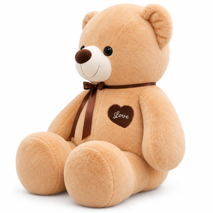 Sweetheart Giant Teddy beige side view - 6 feet