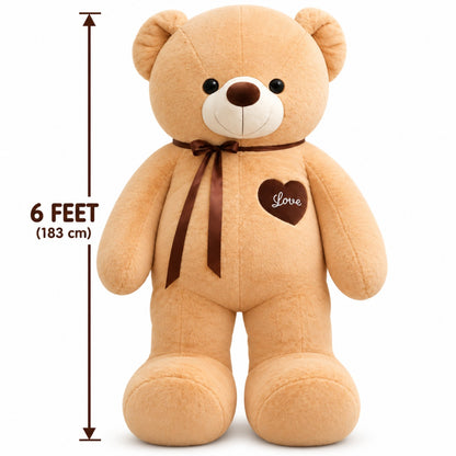 Sweetheart Giant Teddy beige 6 feet size reference