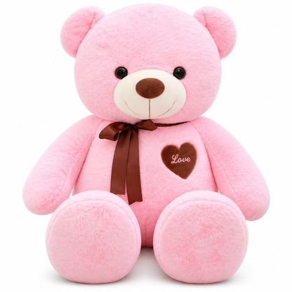 Sweetheart Giant Teddy pink front view - 6 feet