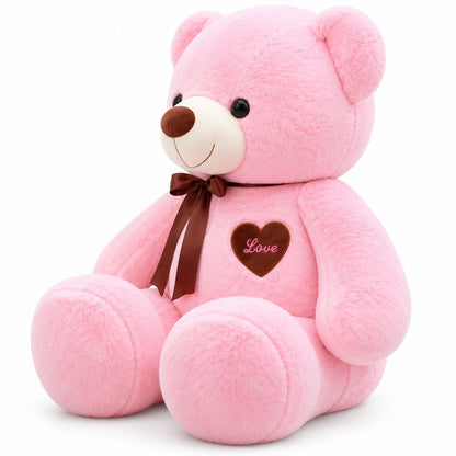 Sweetheart Giant Teddy pink side view - 6 feet
