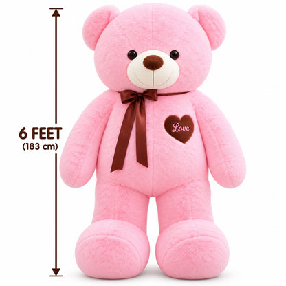 Sweetheart Giant Teddy pink 6 feet size reference
