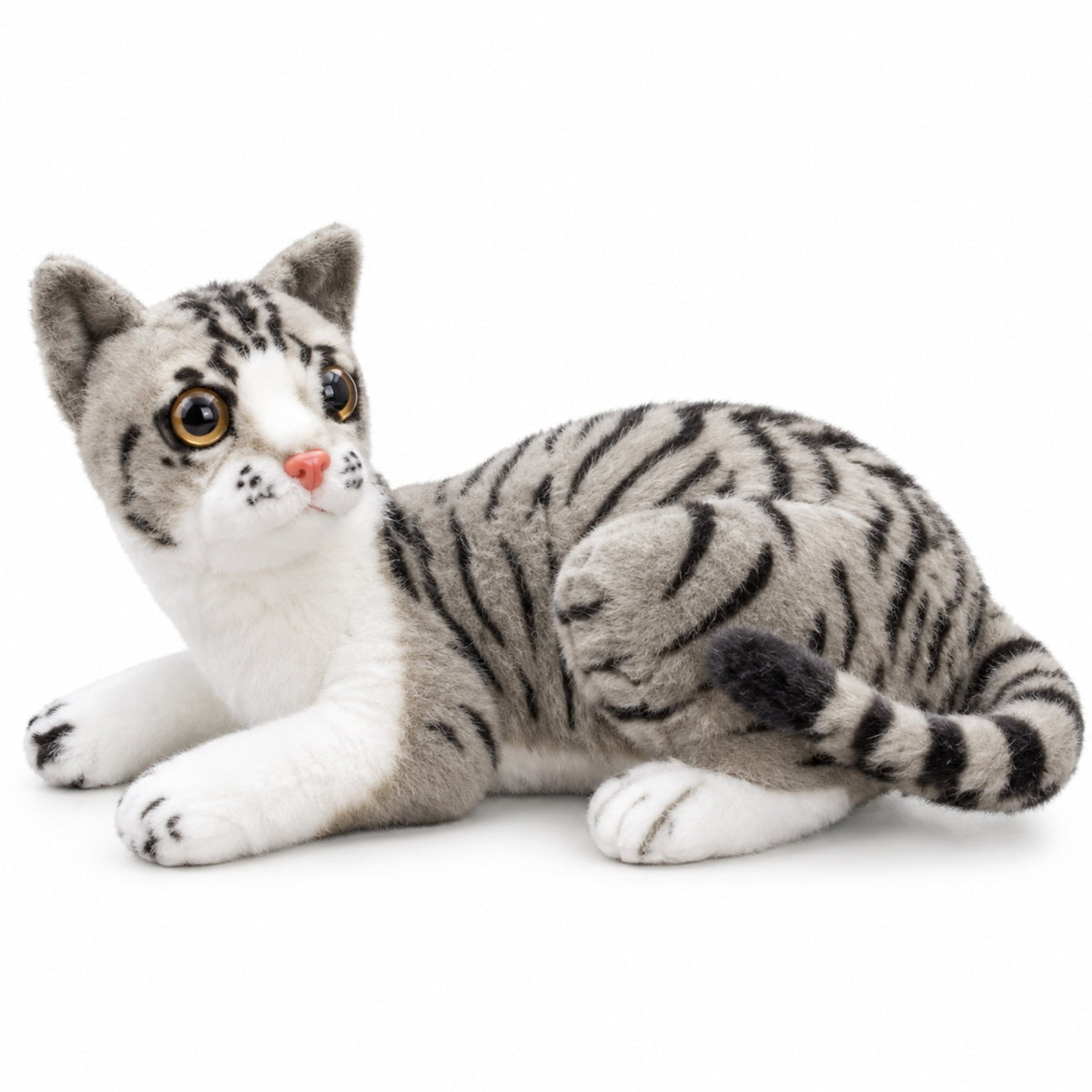 Whisker Stripe Kitty grey tabby front view